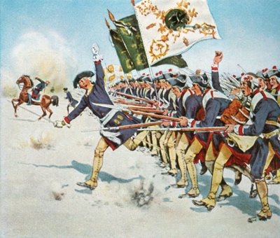 A batalha de Mollwitz, 11 de abril de 1741, 1936. de Unbekannt