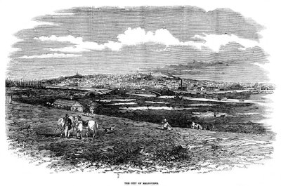 A cidade de Melbourne, Austrália, 1855 de Unbekannt