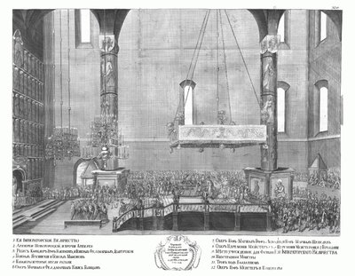 A coroação de Anna Ioannovna em 30 de abril de 1730, 1730 de Unbekannt