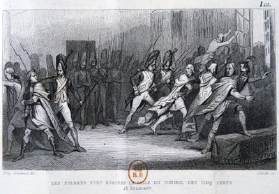 O golpe de estado do 18º Brumaire 9 de novembro de 1799, século XIX de Unbekannt
