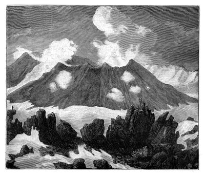A cratera do vulcão Hekla, Islândia, c1890 de Unbekannt
