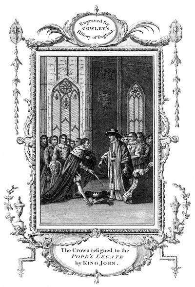 A coroa renunciou ao legado dos papas pelo rei João 1167-1216, 1213 de Unbekannt