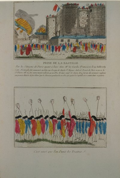 A demolição da Bastilha, 14 de julho de 1789, 1789 de Unbekannt