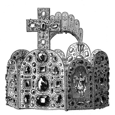 O diadema de Carlos Magno, século x8, 1870 de Unbekannt