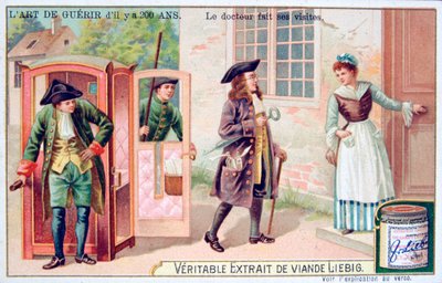 O médico faz suas visitas, c1900 de Unbekannt