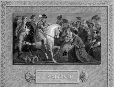 A entrada de Tiago I em Londres, c1603, século XIX de Unbekannt
