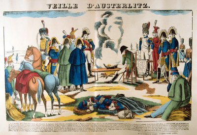 A véspera de Austerlitz, 1 de dezembro de 1805, século XIX de Unbekannt