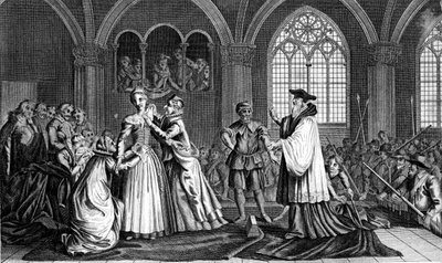 A execução de Maria, rainha dos escoceses, 1587, século XVIII de Unbekannt