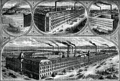 As fábricas da Singer Manufacturing Company, c1880 de Unbekannt