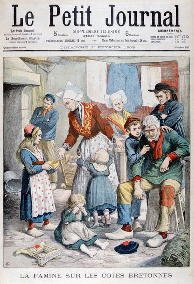 A fome dos pescadores bretões, 1903 de Unbekannt