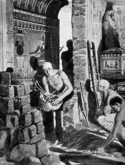 A decoração interior final e a vedação da tumba de Tutancâmon, Egito, 1325 aC 1933-1934 de Unbekannt