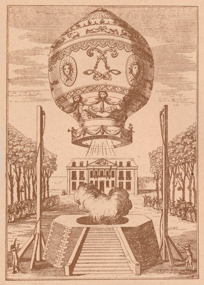 A primeira subida de balão, c1785 1919 de Unbekannt