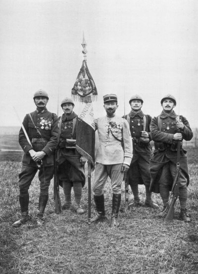 A bandeira do Regimento de Marcas, da Legião Estrangeira Francesa, c1914-1918 de Unbekannt