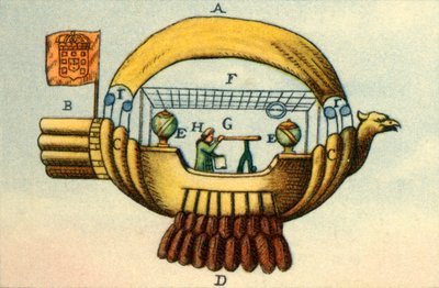 O navio voador de Bartolomeu de Gusmão, c1709 1932. de Unbekannt