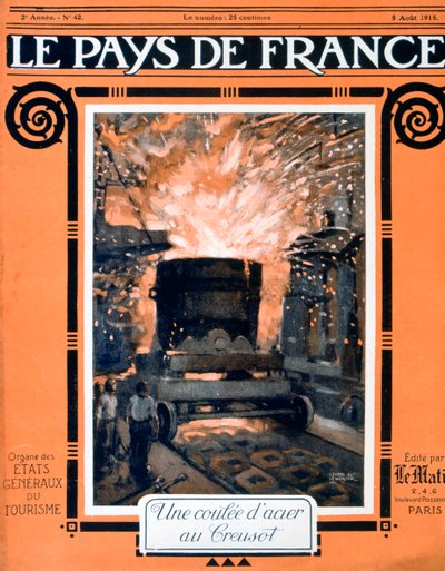 A capa do Le Pays de France, 5 de agosto de 1915 de Unbekannt