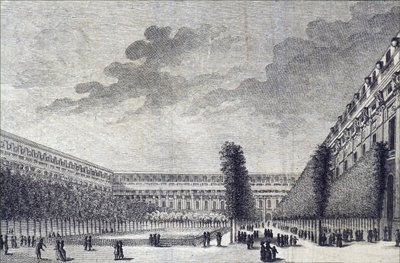 Os jardins do Palais Royal em Paris. de Unbekannt