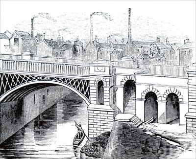 A ponte de ferro sobre o rio Irwell de Unbekannt