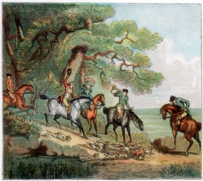 A matança, caça à raposa, 1787 1890 de Unbekannt