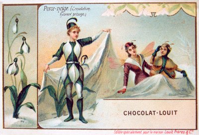 A língua das flores, queda de neve, c1900 de Unbekannt