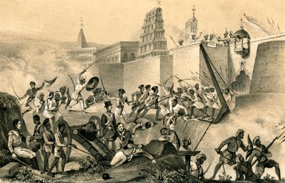 O último esforço de Tippoo Saib em Seringapatam, 1799, 1847 de Unbekannt