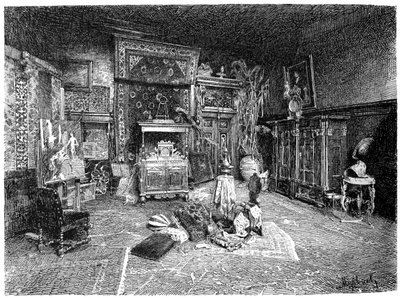 O pequeno estúdio de Hans Makart, Viena, Áustria, c1880-1882 de Unbekannt