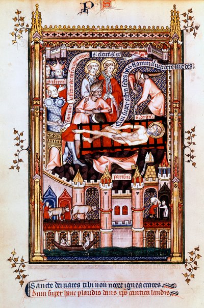 O martírio de St Denis, 1317 de Unbekannt