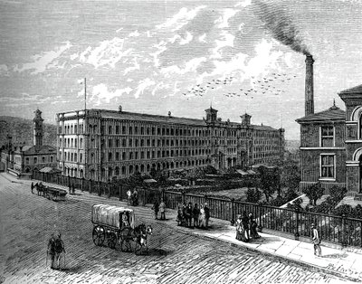 O moinho em Saltaire, c1880 de Unbekannt