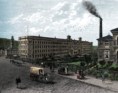 O moinho em Saltaire, c1880 de Unbekannt