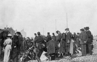 A mobilização para a defesa de Liège, Bélgica, 31 de julho de 1914 de Unbekannt