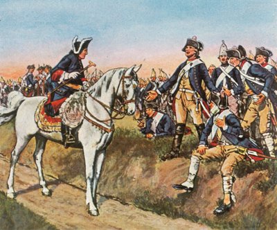 Na manhã seguinte ao ataque em Hochkirch, 14 de outubro de 1758, 1936. de Unbekannt