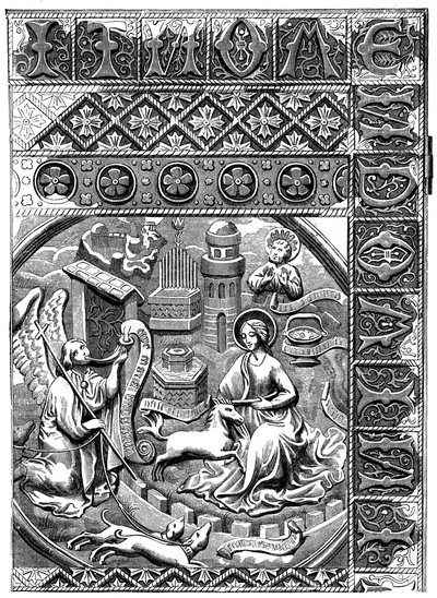 A perseguição mística do unicórnio, que se refugiou no colo da virgem, século XV, 1 de Unbekannt