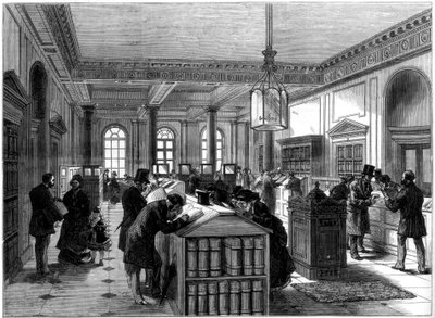 O novo registro do escritório de testamentos, Somerset House, Londres, 1875 de Unbekannt