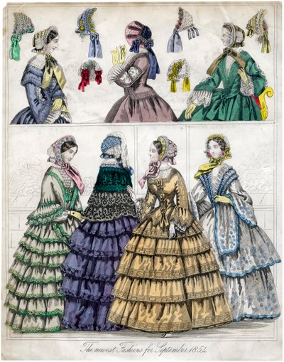 A mais nova moda de setembro de 1854 de Unbekannt