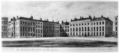 Os lados norte e sul da Soho Square, Londres, 1826 1907 de Unbekannt