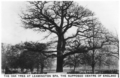 O carvalho em Leamington Spa, o suposto centro da Inglaterra, 1936 de Unbekannt