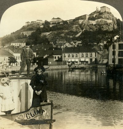 A antiga fortaleza de Fredrikshald, Noruega, c1905. de Unbekannt