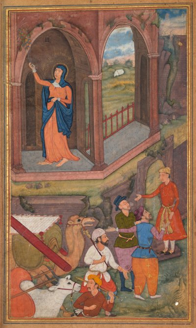O local do nascimento de Jesuss, de um Mirat al-quds do Padre Jerome Xavier, 1602-1604. de Unbekannt