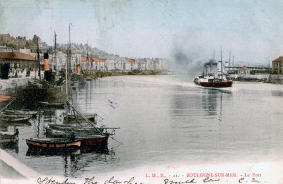 O porto de Boulogne, França, 1904 de Unbekannt