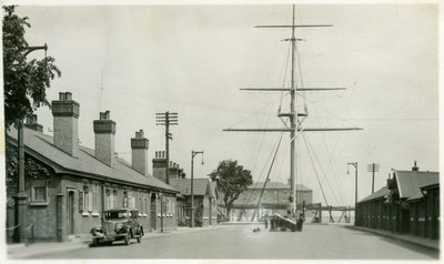 O quarterdeck, estabelecimento de treinamento da Marinha Real, Shotley, Suffolk, 1936 de Unbekannt