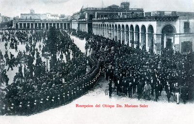 A recepção do Bispo Mariano Soler, Montevidéu, Uruguai, c1900s de Unbekannt