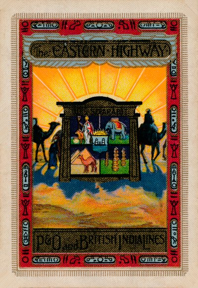 O reverso de um baralho produzido para P&O e British India Lines, 1925 de Unbekannt