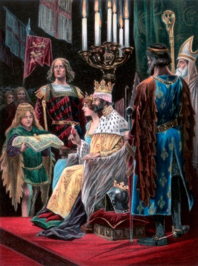 A segunda oblação de Edward II, Westminster, 25 de fevereiro de 1308, 1902 de Unbekannt