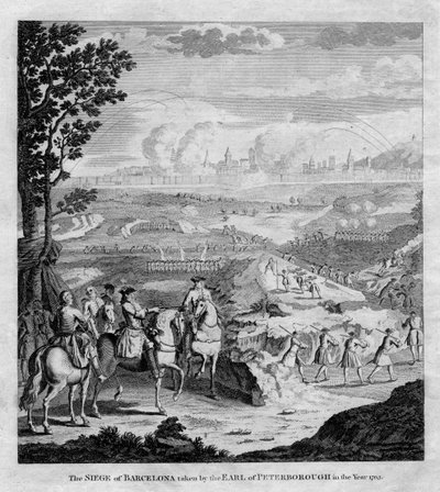 O cerco de Barcelona tomado pelo conde de Peterborough no ano de 1705 de Unbekannt
