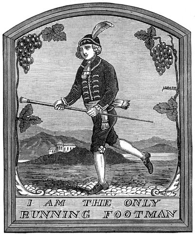 O sinal de The Running Footman, Londres, 1891 de Unbekannt