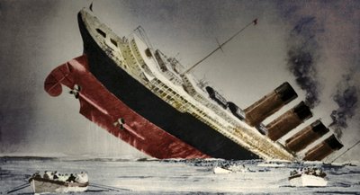 O naufrágio do Lusitania, 7 de maio de 1915 de Unbekannt