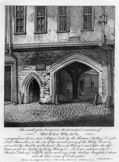 Os portões sul, Dukes Place, perto de Aldgate, Londres, 1793 de Unbekannt
