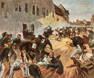 A invasão do Portão Grimma, em 19 de outubro de 1813, 1936. de Unbekannt