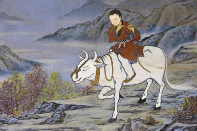 As dez imagens do Zen Budismo do rebanho de bois representam as etapas da iluminação. de Unbekannt