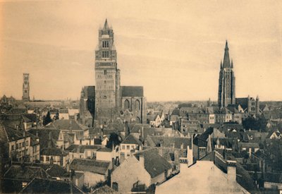 As três torres do campanário, a catedral e a igreja de Ladys, c1910 de Unbekannt