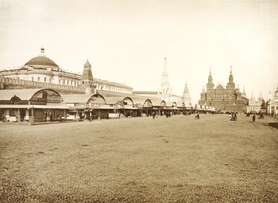 As linhas comerciais na Praça Vermelha, Moscou, Rússia, 1888 de Unbekannt